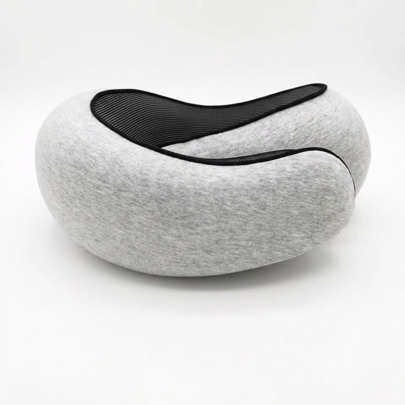 Memory Foam Travel Neck Pillow - Ergonomic U-Shaped Snail Style Support for Airplane & Office | Adjustable Cervical Pillow for Neck Pain Relief Alphinea