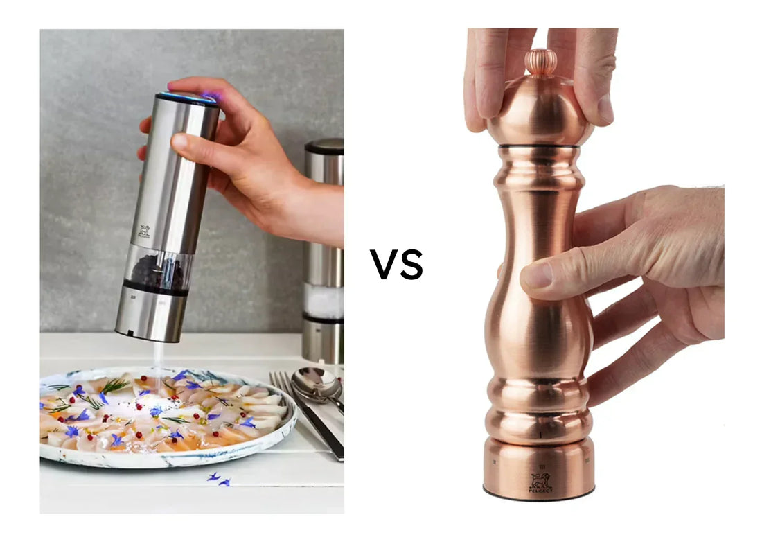 Manual vs. Elétrico: Como Funcionam os Moedores de Sal e Pimenta por Indução por Gravidade - Loja Alphinea