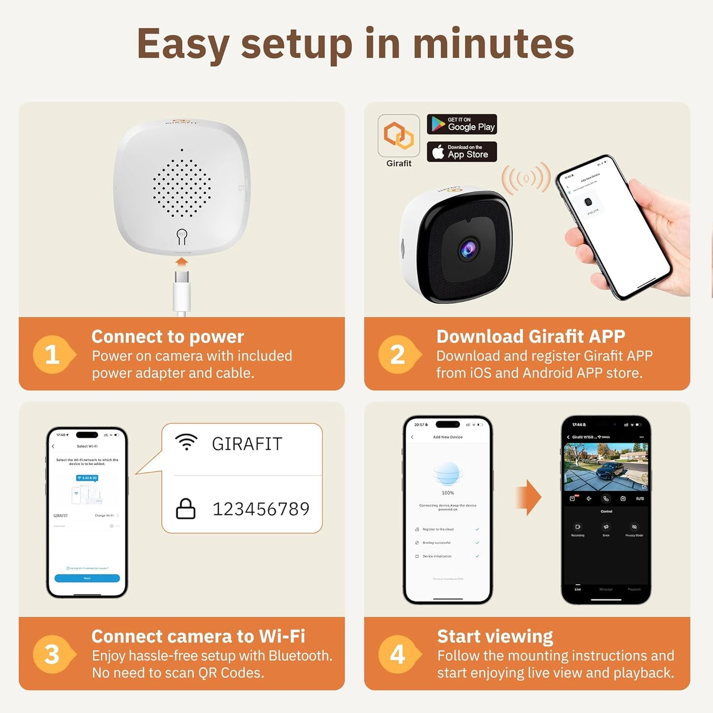 3MP 2K Dual-Band Indoor Smart Security Camera