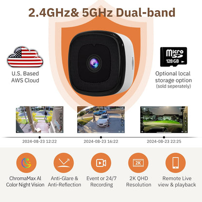 3MP 2K Dual-Band Indoor Smart Security Camera