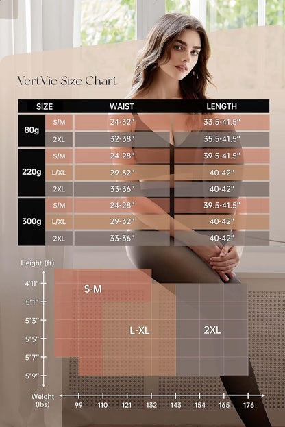 Vertvie Women's Thermal Fleece Lined Tights - Fake Translucent Winter Warm Leggings