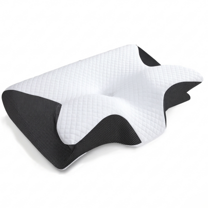 Cervical Neck Pillow for Pain Relief | Butterfly Memory Foam Contour Pillow | Ergonomic Orthopedic Support for Side & Stomach Sleepers Alphinea