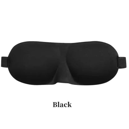 Alphinea 3D contoured blackout sleep mask in black.