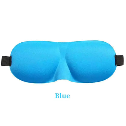 Alphinea 3D contoured blackout sleep mask in blue.