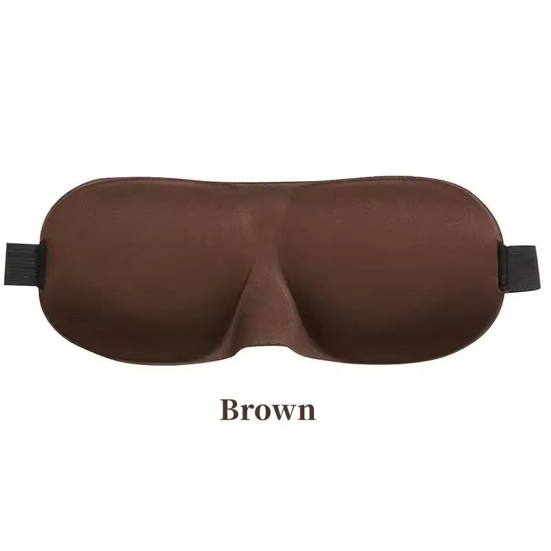 Alphinea 3D contoured blackout sleep mask in brown.