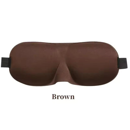 Alphinea 3D contoured blackout sleep mask in brown.