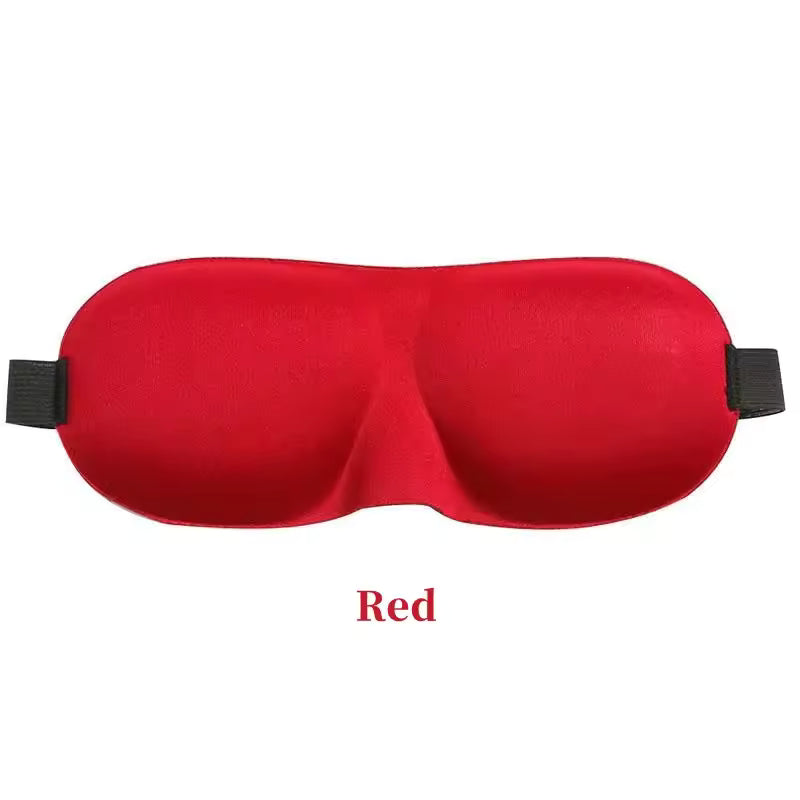 Alphinea 3D contoured blackout sleep mask in red.