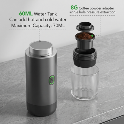 Wireless Electric Portable Espresso Coffee Machine for Car & Home Camping Coffee Maker 3-in-1 Capsule Powder Travel Coffee Maker Alphinea Store