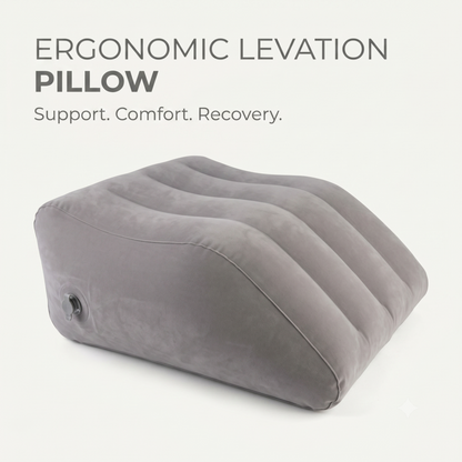Das ergonomische Beinhochlagerungskissen Grey Alphinea wurde für komfortable Regeneration und Knieunterstützung entwickelt.