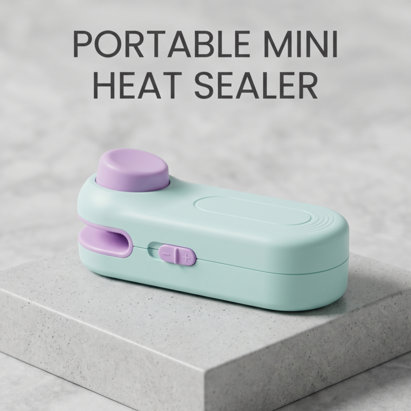 La mini-scelleuse thermique portable Alphinea bleu clair est présentée sur un podium carré en pierre grise, mettant en valeur son design élégant, ergonomique et léger.