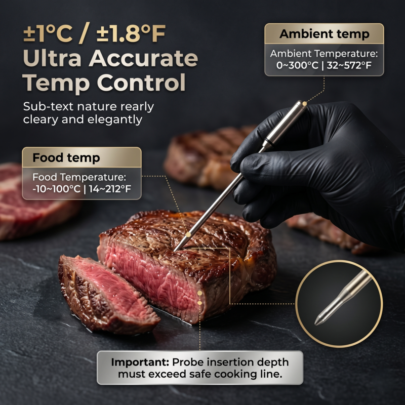 InKbird Wireless Meat Thermometer Waterproof Digital Food Alphinea Store