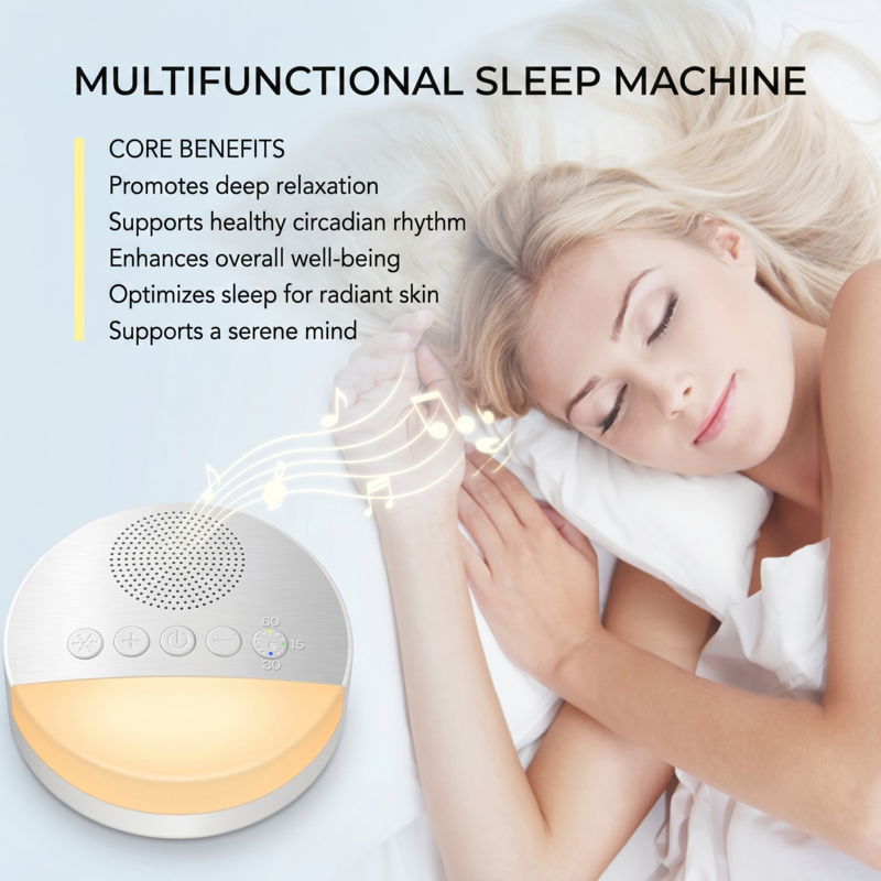 White Noise Machine USB Rechargeable Timed Shutdown Night Light Alphinea Store