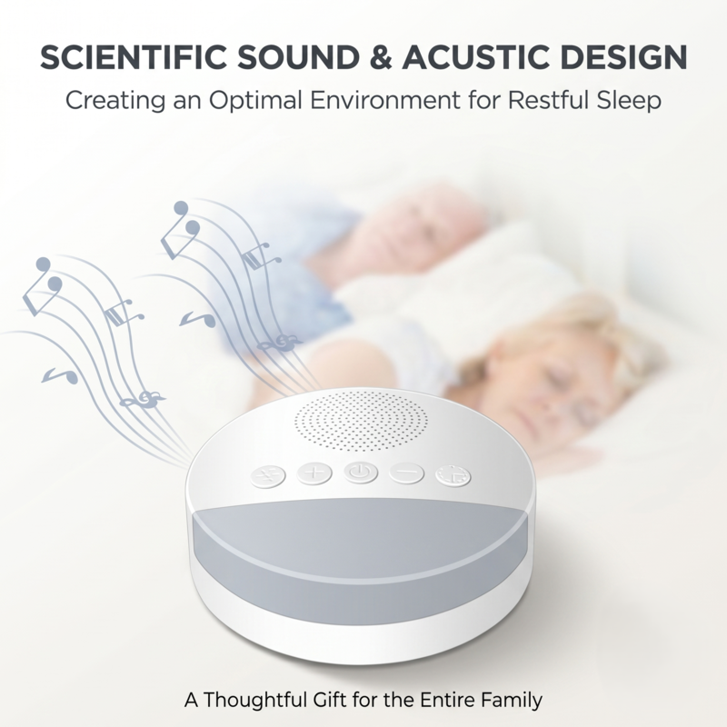 White Noise Machine USB Rechargeable Timed Shutdown Night Light Alphinea Store