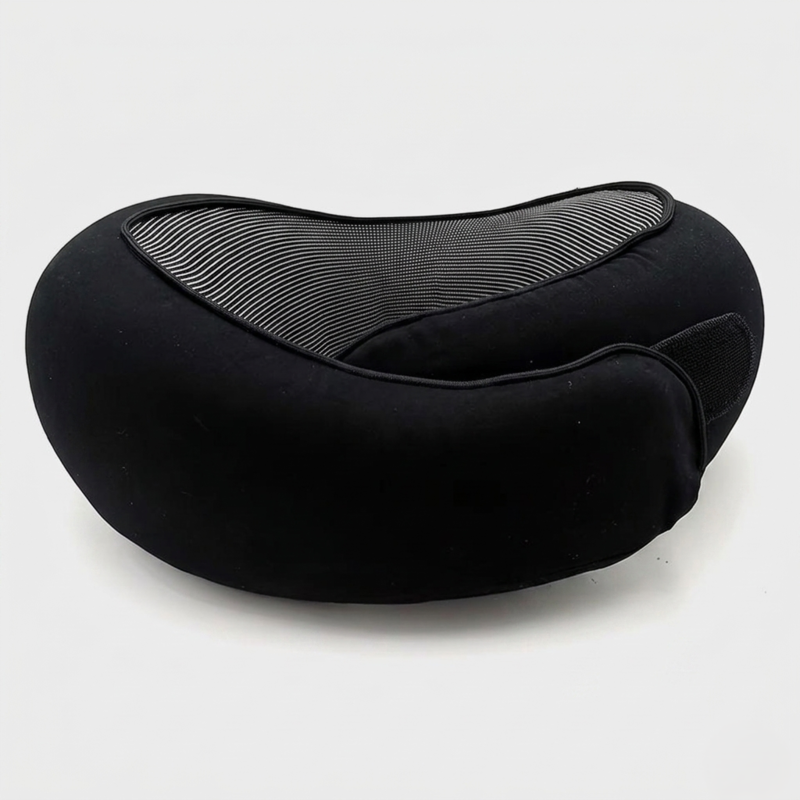 Memory Foam Travel Neck Pillow - Ergonomic U-Shaped Snail Style Support for Airplane & Office | Adjustable Cervical Pillow for Neck Pain Relief Alphinea