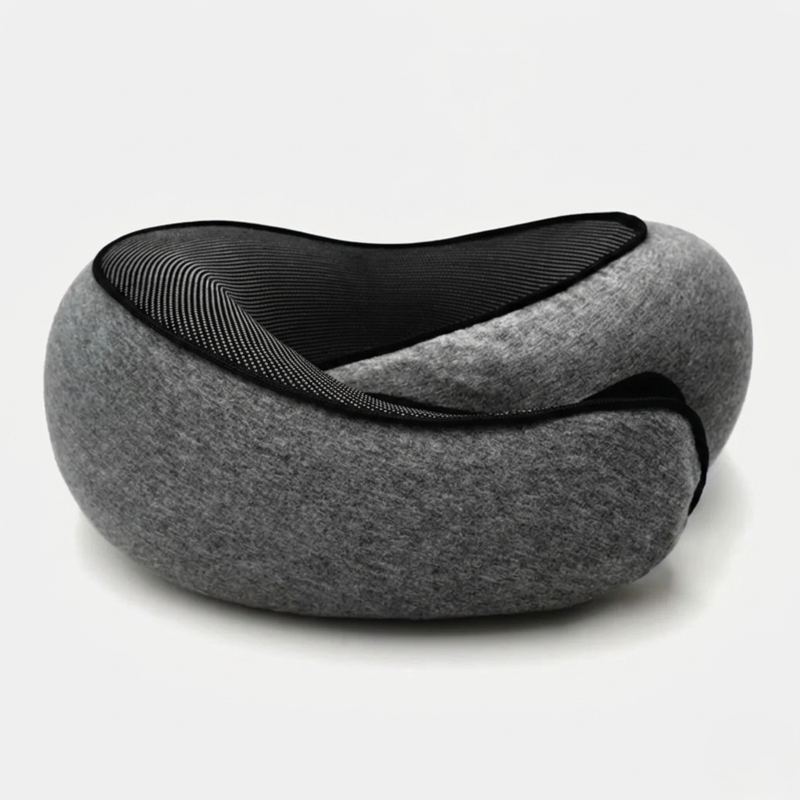 Memory Foam Travel Neck Pillow - Ergonomic U-Shaped Snail Style Support for Airplane & Office | Adjustable Cervical Pillow for Neck Pain Relief Alphinea