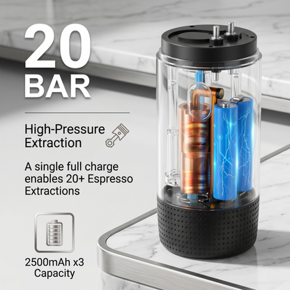 Wireless Electric Portable Espresso Coffee Machine for Car & Home Camping Coffee Maker 3-in-1 Capsule Powder Travel Coffee Maker Alphinea Store