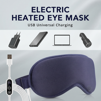 Le masque oculaire chauffant électrique Alphinea est fourni avec son câble USB universel, compatible avec les adaptateurs secteur, les batteries externes, les ordinateurs portables et les chargeurs de voiture.