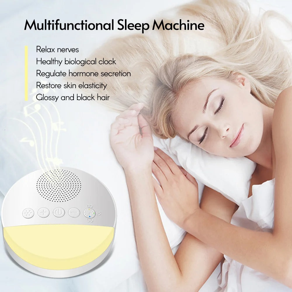 White Noise Machine USB Rechargeable Timed Shutdown Sleep Machine Baby Sleep Sound Player Night Light Timer Noise Player Alphinea Store
