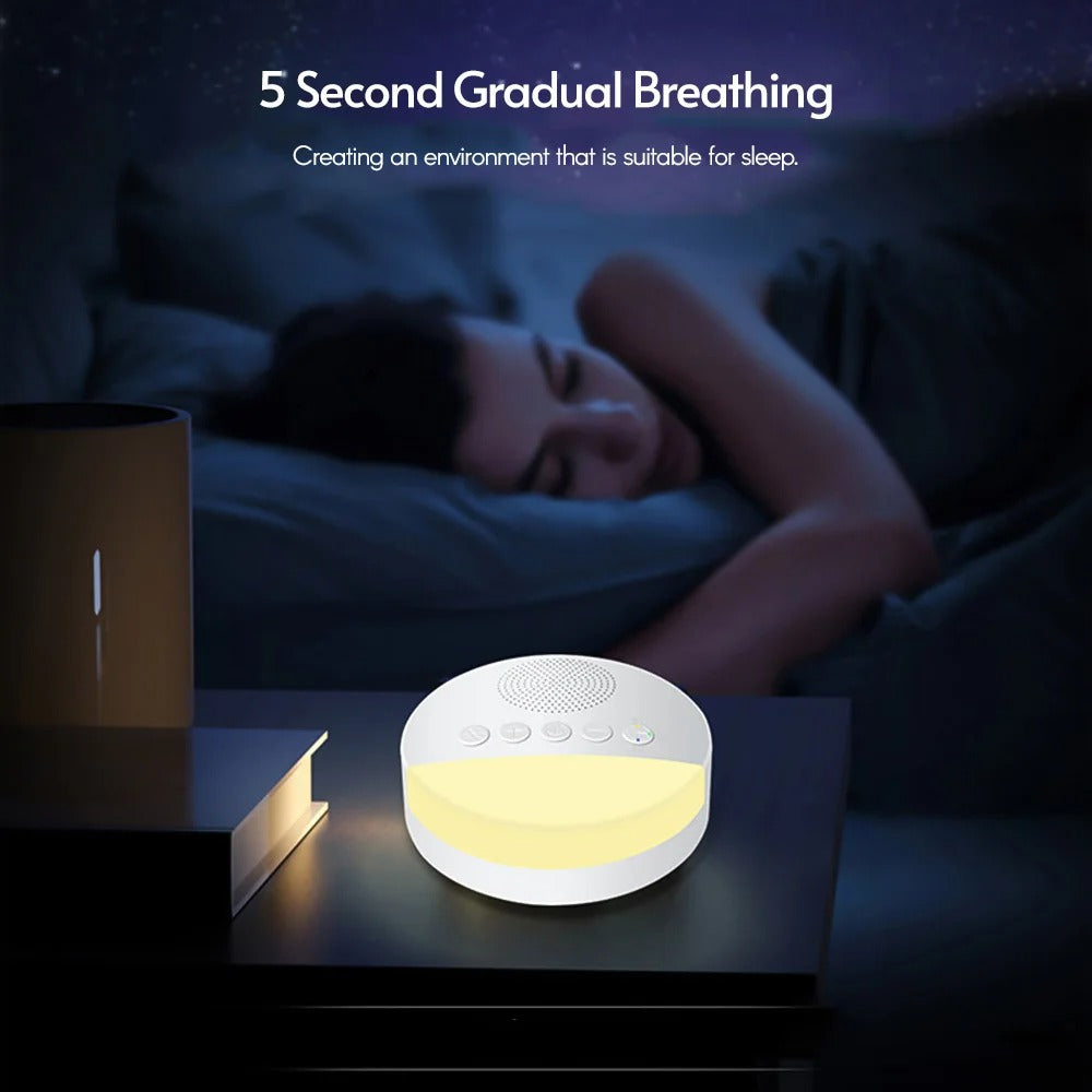 White Noise Machine USB Rechargeable Timed Shutdown Sleep Machine Baby Sleep Sound Player Night Light Timer Noise Player Alphinea Store