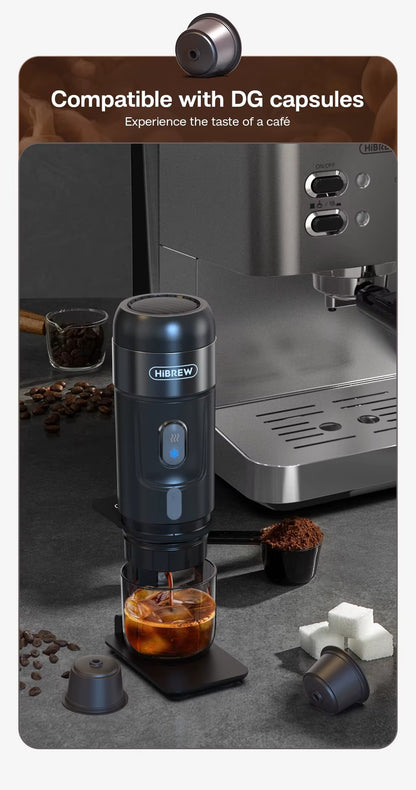 Portable Coffee Machine for Car & Home,DC12V Expresso Coffee Maker Fit Nexpresso Dolce Pod Capsule Coffee Powder H4A Alphinea Store