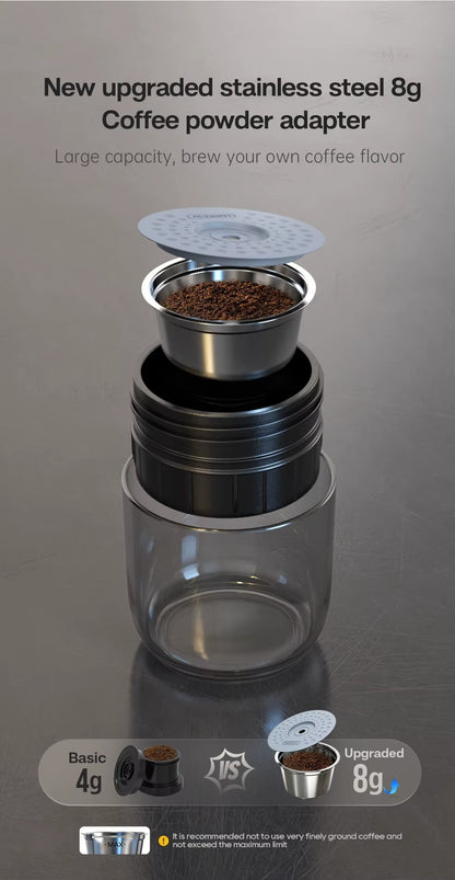 Portable Coffee Machine for Car & Home,DC12V Expresso Coffee Maker Fit Nexpresso Dolce Pod Capsule Coffee Powder H4A Alphinea Store