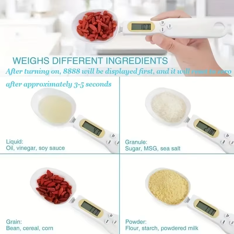 Mini Spoon Scale Digital Kitchen Scale Electronic LCD Food Scale 0.1-500g Cooking Flour Milk Coffee Powder Weight Measure Spoon Alphinea Store