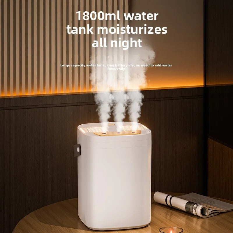 1 set of three nozzle night light humidifier 1.8L large capacity double filter aromatherapy machine mute bedroom car mounted spray Alphinea Store