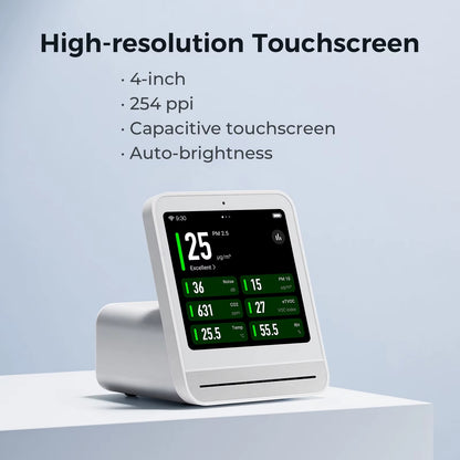 Air Monitor Gen 2, 7in1 Indoor Air Quality Meter Detects PM2.5,CO2,PM10,eTOVC,Noise,Temperature and Humidity,with Alarm Alphinea Store