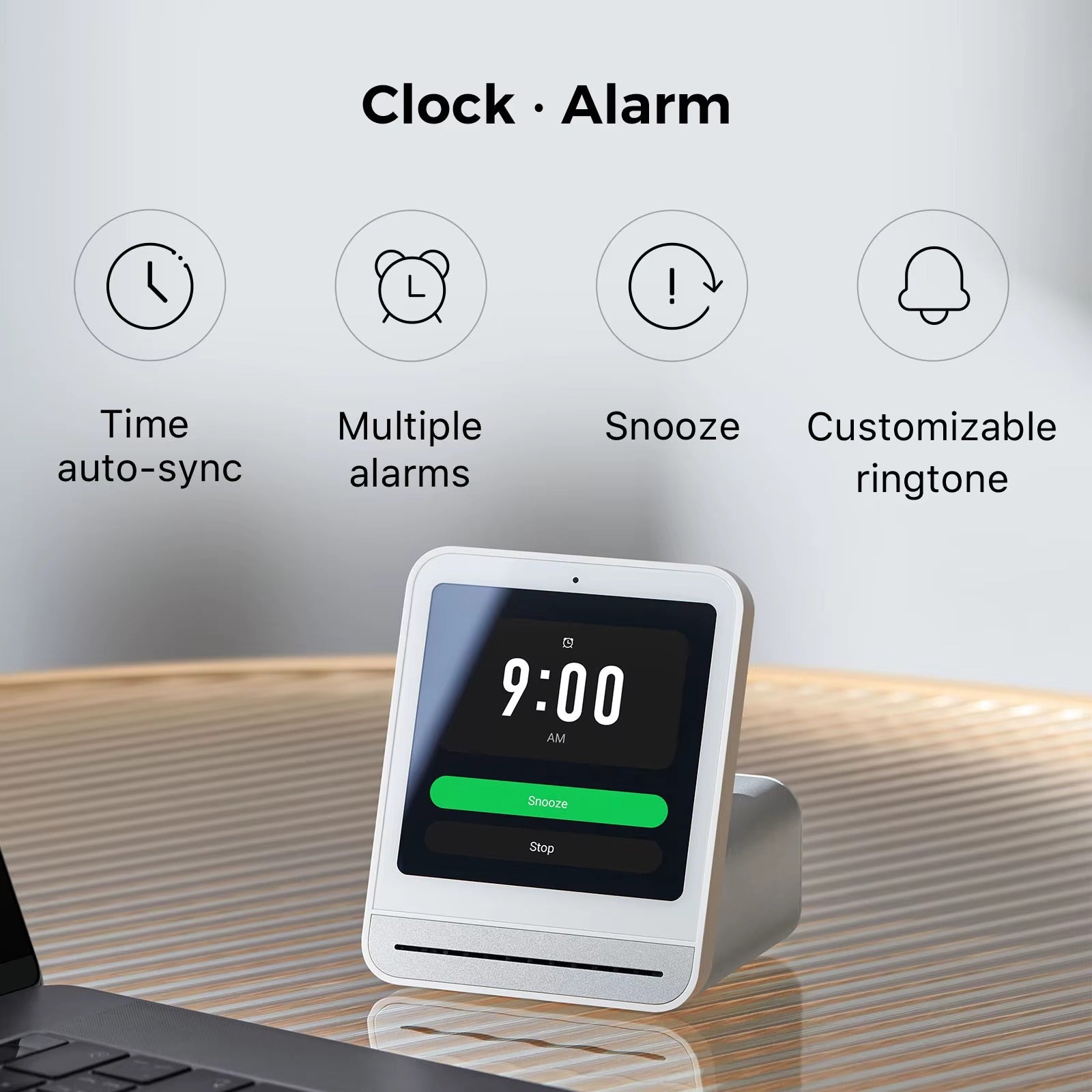 Air Monitor Gen 2, 7in1 Indoor Air Quality Meter Detects PM2.5,CO2,PM10,eTOVC,Noise,Temperature and Humidity,with Alarm Alphinea Store
