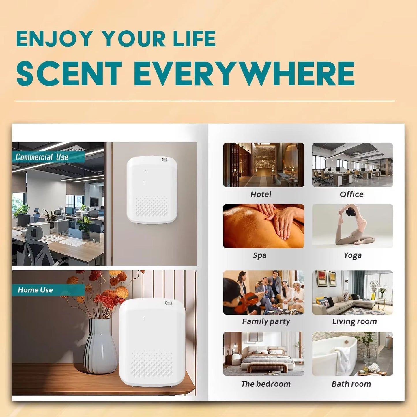 Fragrance Diffuser Aromatic Oil Diffuser Electric Home Air Freshener Machine Wall Hanging Essential Oil Diffuser For Hotel Alphinea Store
