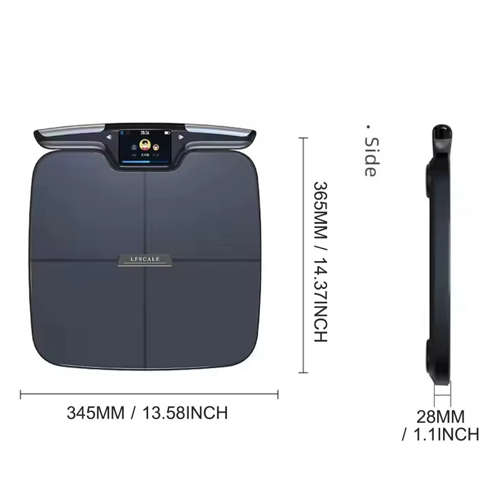 Smart Scale for Body Weight, 8-Electrode Body Composition Scale with BMI, Body Fat, Muscle Mass, Rechargeable Body Fat Scale Alphinea Store