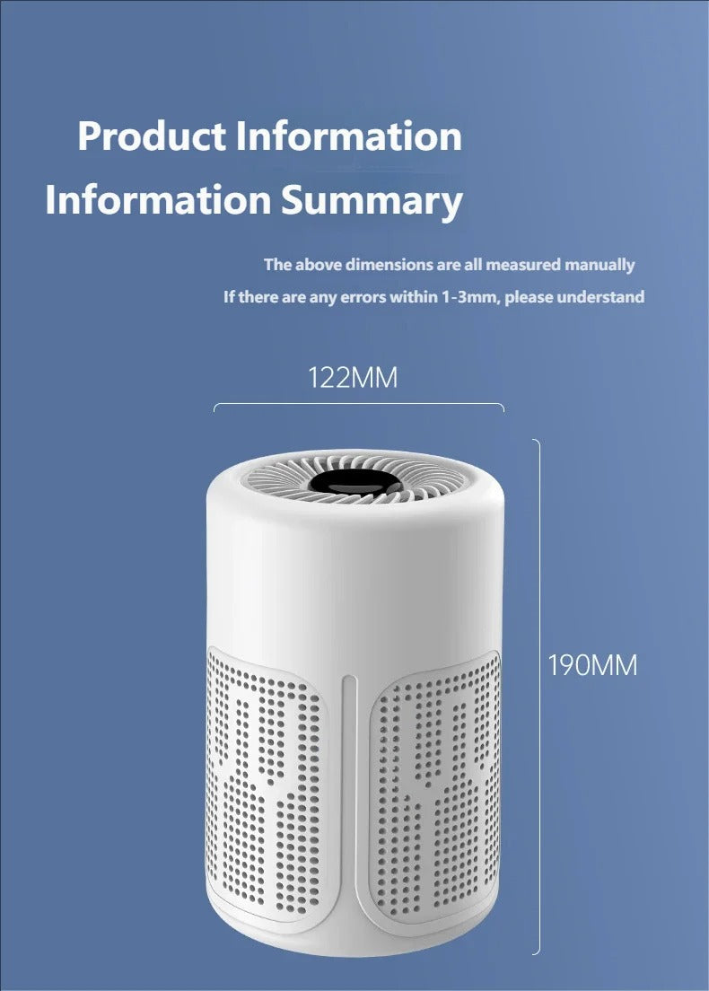 USB Air Purifier Negative Ion Household Air Formaldehyde Removal Odor Filtration Indoor Odor Removal Alphinea Store