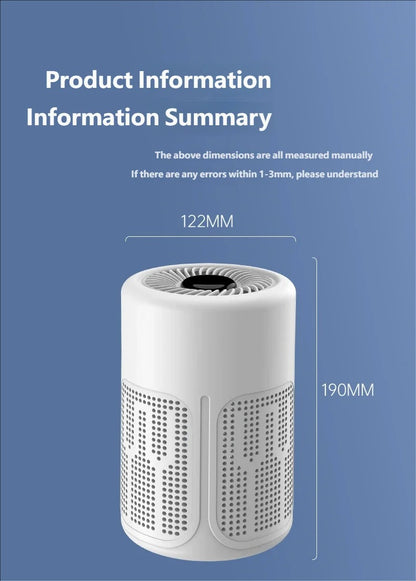USB Air Purifier Negative Ion Household Air Formaldehyde Removal Odor Filtration Indoor Odor Removal Alphinea Store
