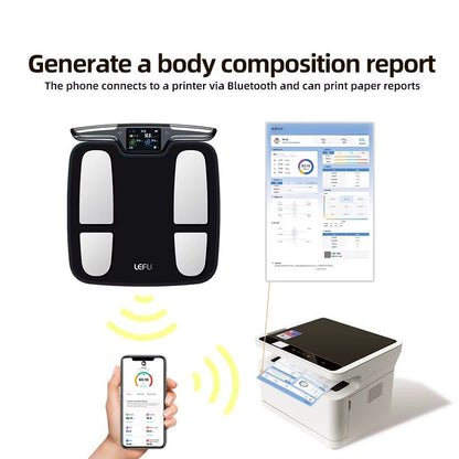 Smart Scale for Body Weight, 8-Electrode Body Composition Scale with BMI, Body Fat, Muscle Mass, Rechargeable Body Fat Scale Alphinea Store