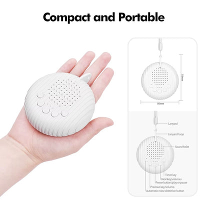White Noise Sound Machine Portable Baby Sleep Machine 10 Soothing Sounds Volume Adjustable Built-in Rechargeable Battery USB Alphinea Store
