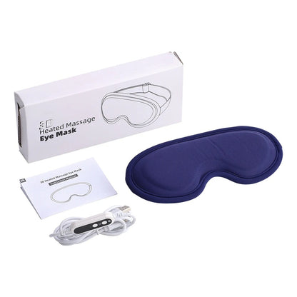 Heated Eye Masks For Dry Eyes 3D Rechargeable Adjustable Heat Massage Eyemask Relieve Eye Strain Office Home Sleeping Eyeshade Alphinea Store