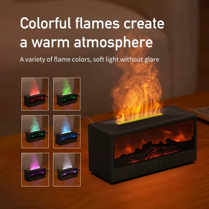 Creative Fireplace Air Humidifier Waterless Auto-Off Aroma Essential Oil Diffuser with LED Light Remote Control for Gift Alphinea Store