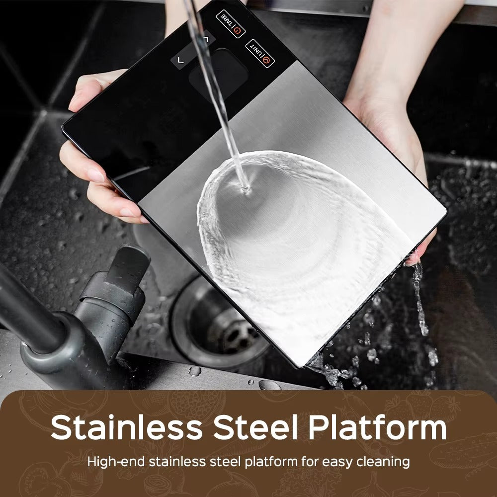 Smart Kitchen Scale Stainless Steel Food Calorie Protein Fat Carbs Nutritional Calculator 11LB/5kg Weight for Healthy Cooking Alphinea Store