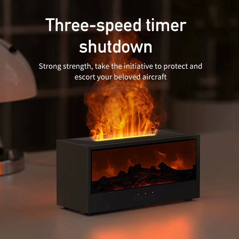 Creative Fireplace Air Humidifier Waterless Auto-Off Aroma Essential Oil Diffuser with LED Light Remote Control for Gift Alphinea Store