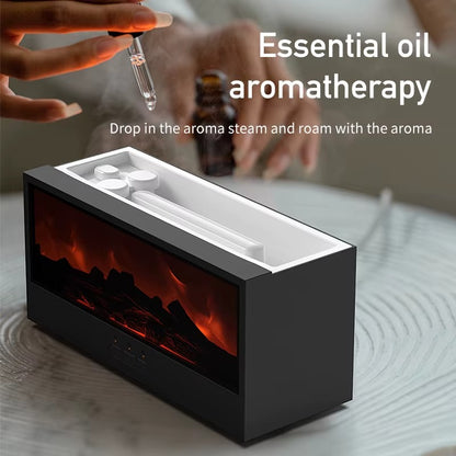 Creative Fireplace Air Humidifier Waterless Auto-Off Aroma Essential Oil Diffuser with LED Light Remote Control for Gift Alphinea Store