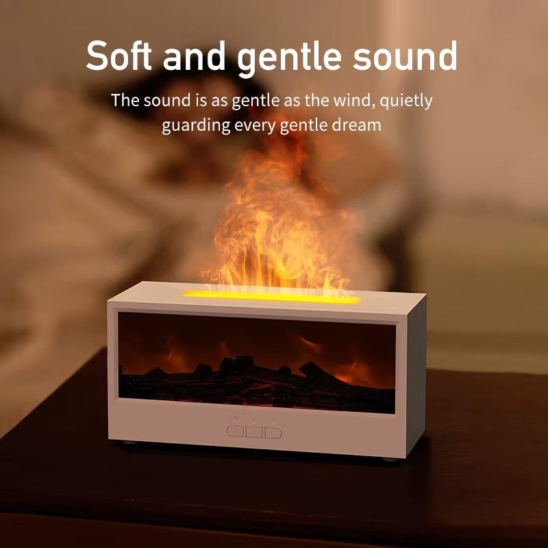 Creative Fireplace Air Humidifier Waterless Auto-Off Aroma Essential Oil Diffuser with LED Light Remote Control for Gift Alphinea Store