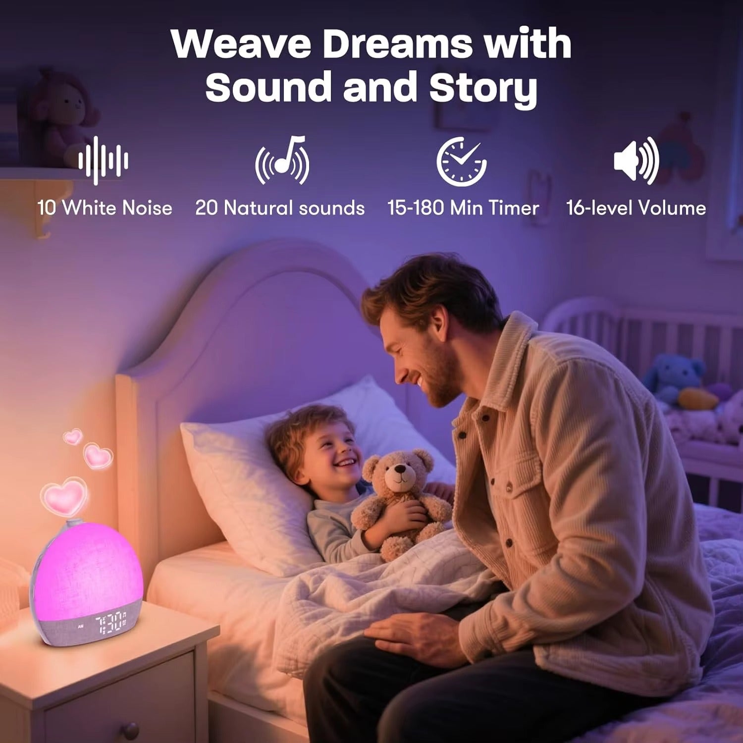 Wake Up Light Sunrise Alarm Clock Timer 30 White Noise Sound Machine Dimmable RGB Night Lights Sleep Aid Snooze Ideal for Gift Alphinea Store