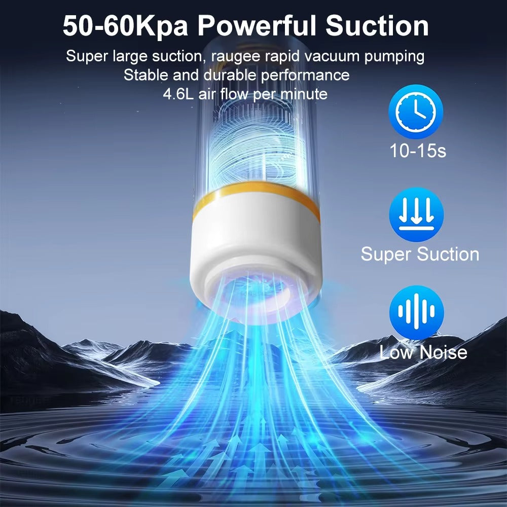 Vacuum Sealer Pump Electric Air Pump Rechargeable Automatic Sealing Machine with Reusable Vacuum Sealer Bags Food Packaging Bag Alphinea Store