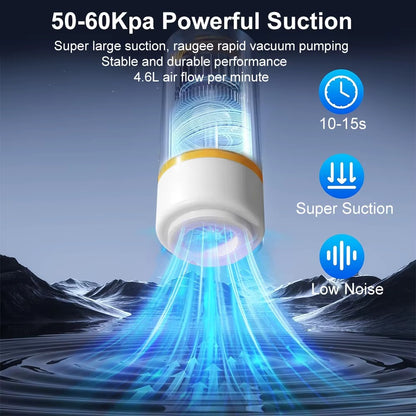 Vacuum Sealer Pump Electric Air Pump Rechargeable Automatic Sealing Machine with Reusable Vacuum Sealer Bags Food Packaging Bag Alphinea Store