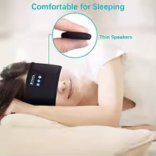 Bluetooth Earphones Sports Sleeping Headband Elastic Wireless Headphones Music Eye Mask Wireless Bluetooth Headset Headband Alphinea Store
