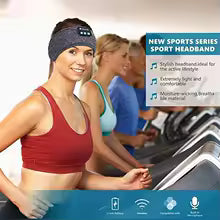 Bluetooth Earphones Sports Sleeping Headband Elastic Wireless Headphones Music Eye Mask Wireless Bluetooth Headset Headband Alphinea Store