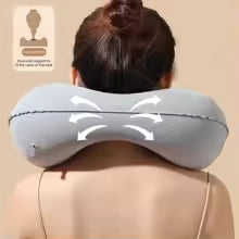 U-Shaped Inflatable Travel Pillow Portable Air Neck Support Cushion Comfortable Sleeping Press to inflate pillow neck pillow Alphinea Store