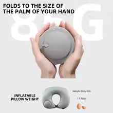 U-Shaped Inflatable Travel Pillow Portable Air Neck Support Cushion Comfortable Sleeping Press to inflate pillow neck pillow Alphinea Store