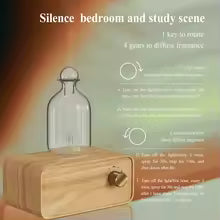 Rechargeable Essential Oil Diffuser Waterless Nebulizing Diffuser Electric Smell for Home Office Wood and Glass Aroma Diffuser Alphinea Store
