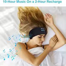 Bluetooth Earphones Sports Sleeping Headband Elastic Wireless Headphones Music Eye Mask Wireless Bluetooth Headset Headband Alphinea Store